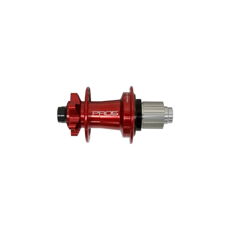 Hope Pro 5 Rear Hub 6-Bolt - Red Red 24H 135 x 12mm - Shimano Microspline