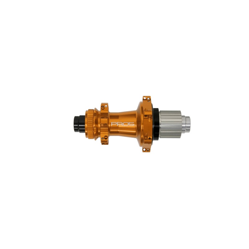 Hope Pro 5 Rear Hub Straight Pull - Orange Orange 24H 135 x 12mm - Shimano Microspline