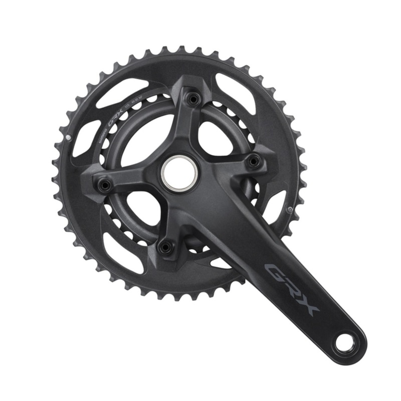Shimano GRX FC-RX600 10 Speed Double Chainset Black 165mm - 46/30T