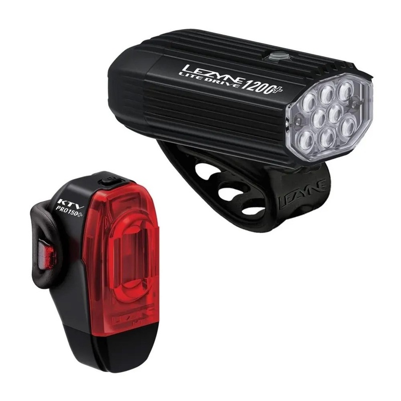 Lezyne Lite Drive 1200+ /  KTV Drive Pro+ Light Set Black
