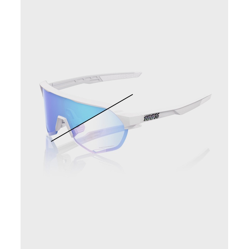 100% S2 Bastille Limited Edition Glasses Pearl White Glitter / Blue Mirror Photochromic