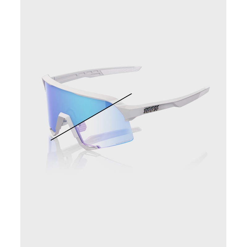 100% S3 Bastille Limited Edition Glasses Pearl White Glitter / Blue Mirror Photochromic