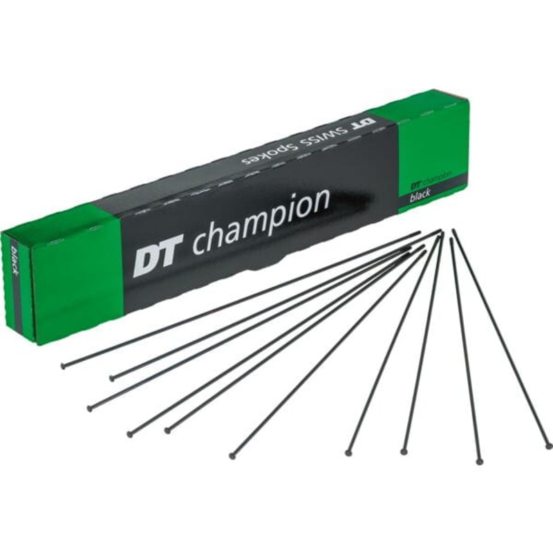 DT Swiss Champion Straight Pull Black Spokes Box of 20 Black 284mm