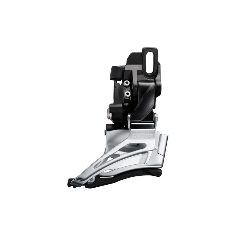 Shimano Deore M6025 10 Speed Double Front Mech Black Double High Clamp - Down Swing - Dual Pull