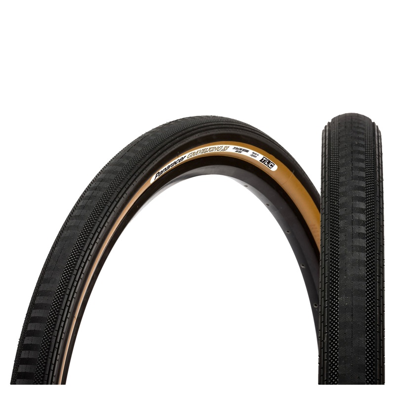 Panaracer GravelKing Semi Slick TLC Folding Tyre Black/Brown 700 x 43c