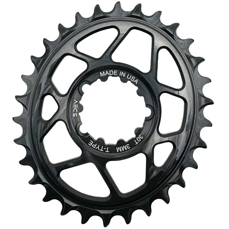 5DEV 3-Bolt Direct Mount T-Type Semi-Oval Chainring Black 32T 3-Bolt SRAM