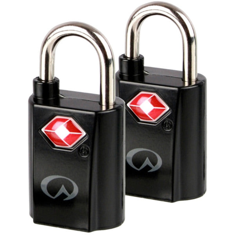 Lifeventure TSA Mini Padlocks x 2 Black One Size
