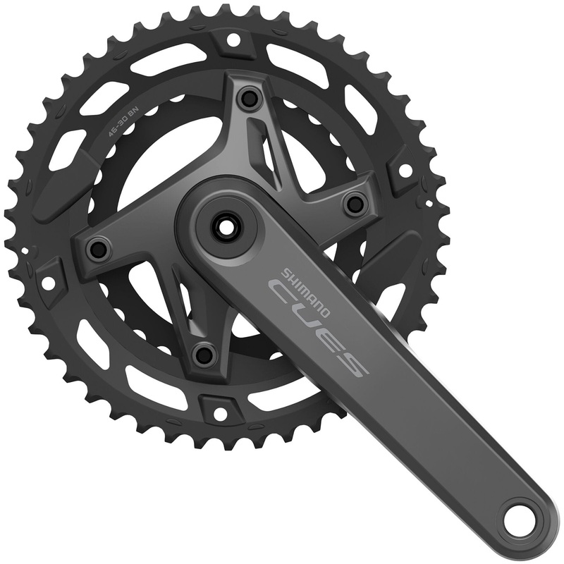 Shimano CUES FC-U6000 Double Chainset 9/10-Speed Black 46 / 30 teeth 170 mm