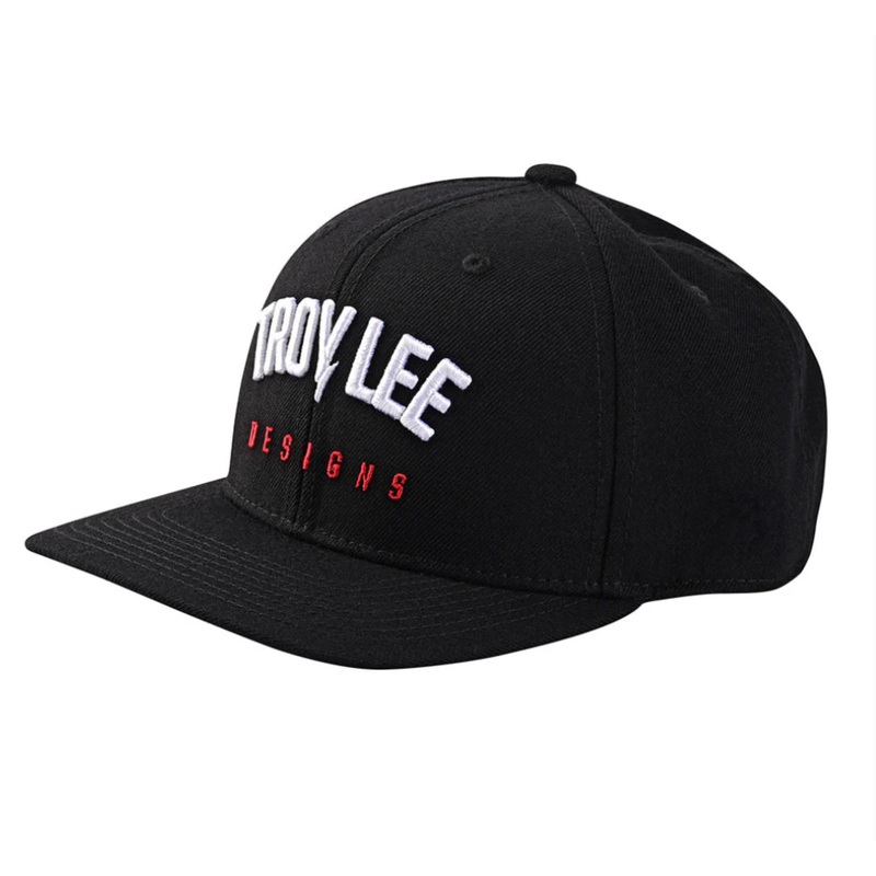 Troy Lee Designs Curved Bill Snapback Cap Bolt - Black One Size
