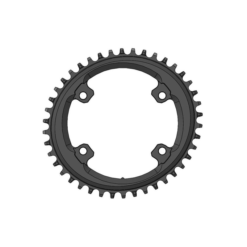 Wolf Tooth Elliptical 110 BCD 4 Bolt Chainring for Shimano GRX Black 42t