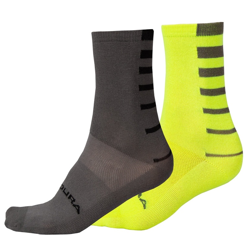 Endura Coolmax Stripe Socks (Twin Pack) Electric Blue L-XL