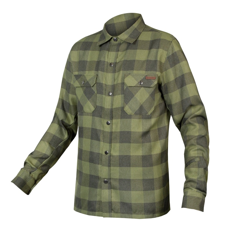 Endura Hummvee Flannel Shirt BottleGreen S