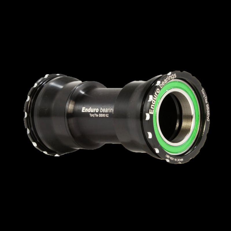 Enduro Bearings BB86/92 TorqTite Stainless Steel Bottom Bracket 24mm Black 24mm 440C Stainless Steel