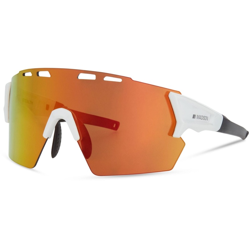 Madison Stealth II Sunglasses - 3 pack - gloss white / blue mirror / amber and clear lens Gloss White One size Blue Mirror Amber & Clear