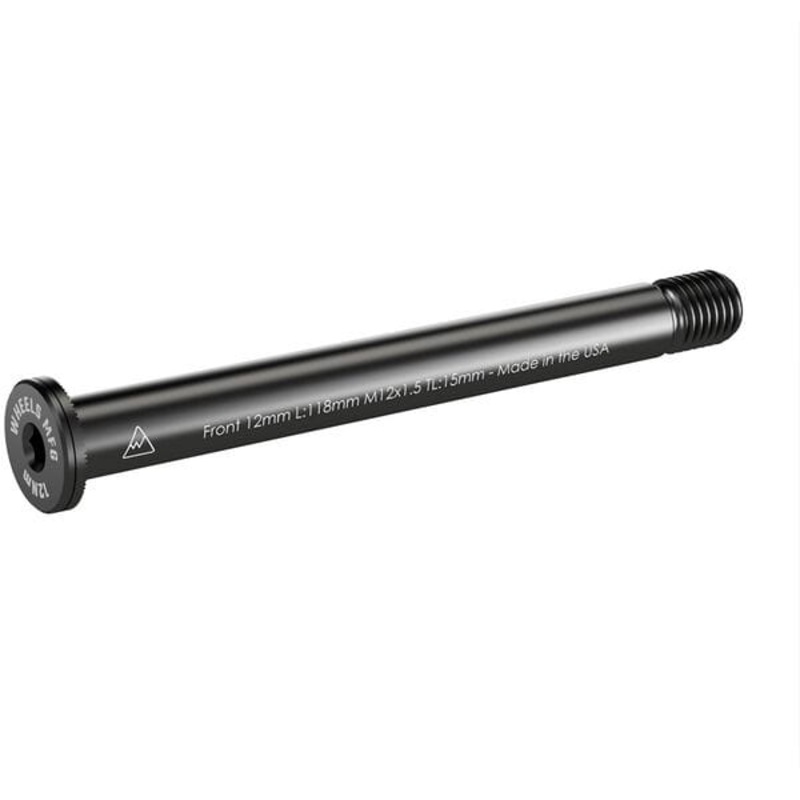 Wheels Manufacturing Replacement Front 12mm Thru-Axle Black 118mm, M12 x 1.5mm x 12mm