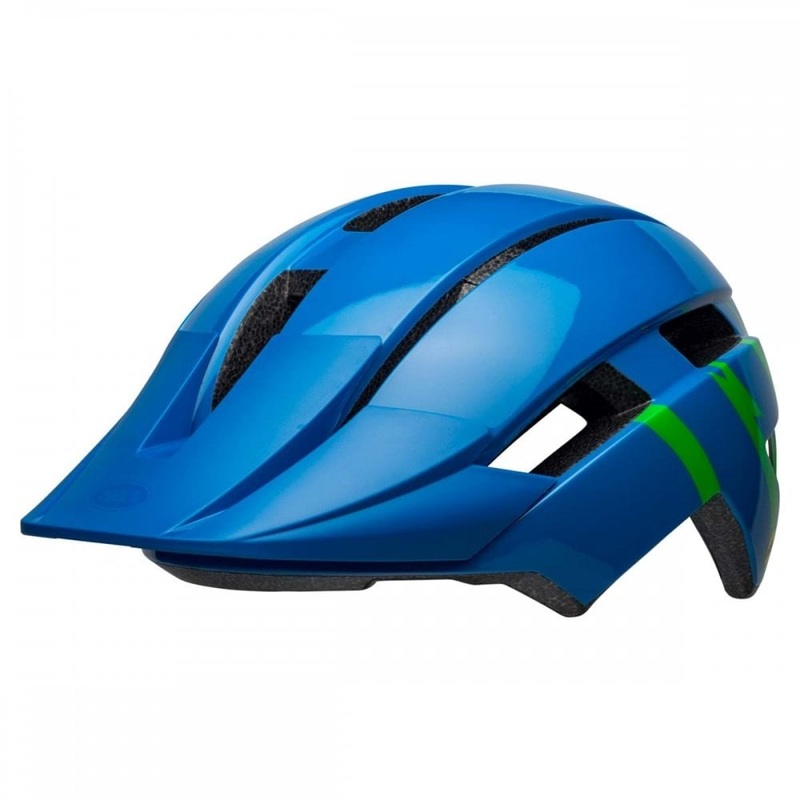 Bell Sidetrack II MIPS Child Helmet Strike Gloss Blue/Green Unisize 47-54cm