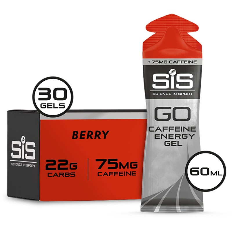 Science in Sport GO Energy+ Caffeine Gel (30 box) Berry Box of 30