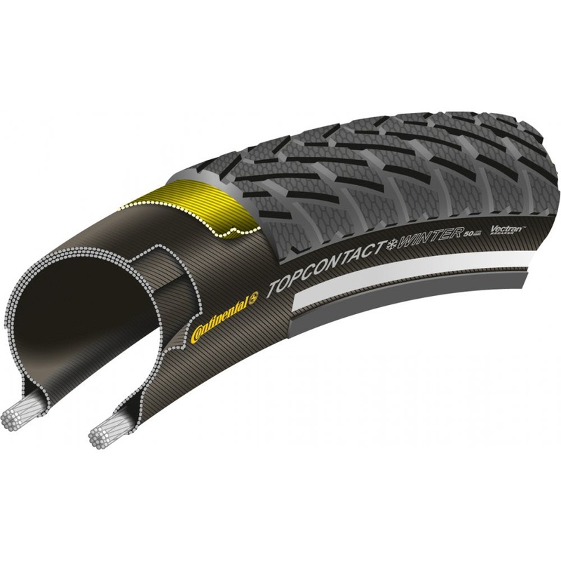 Continental Top Contact Winter II Reflective Tyre Black 700 x 42C Foldable Reflective