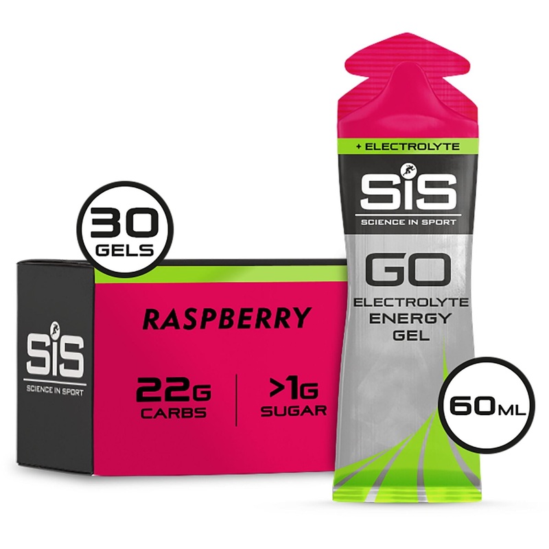 Science in Sport GO Energy+ Electrolyte Gel (30 Box) Raspberry Box of 30