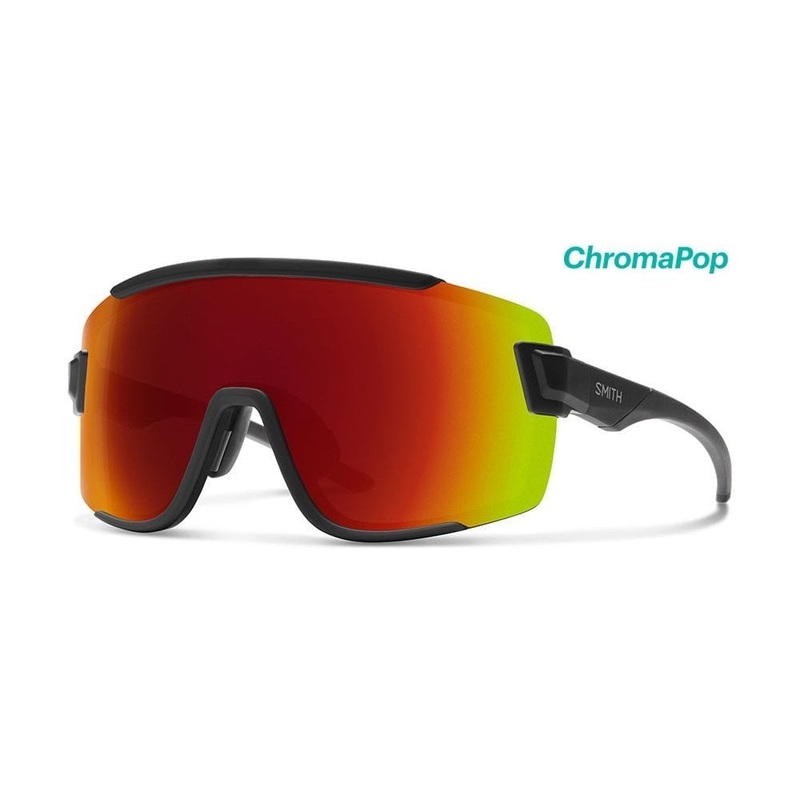 Smith Wildcat Glasses Matte Black ChromaPop Red Mirror