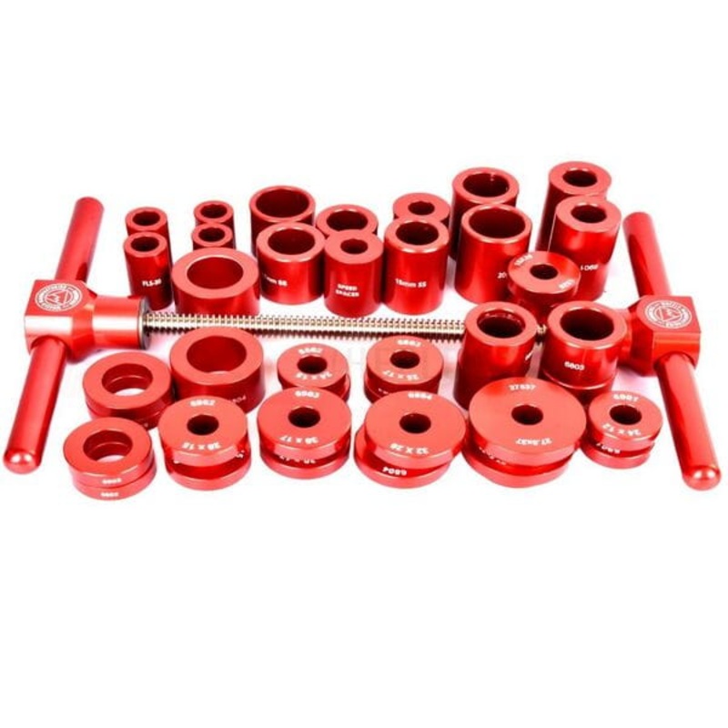 Wheels Manufacturing Bike Bearing Press Pro Kit Red One Size