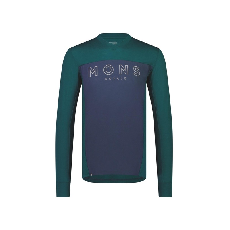 Mons Royale Redwood Enduro VLS Jersey - Evergreen / Midnight Evergreen / Midnight L