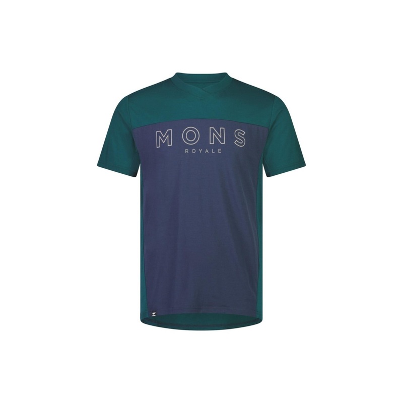 Mons Royale Redwood Enduro VT Jersey - Evergreen / Midnight Evergreen / Midnight S