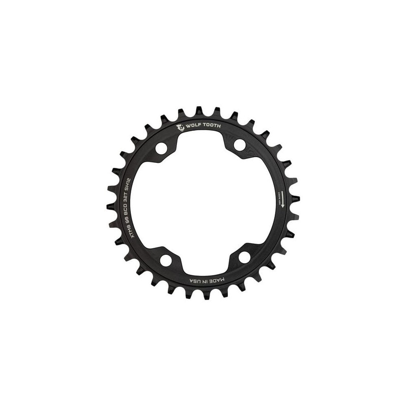 Wolf Tooth 96BCD Chainring for XT M8000 for Shimano 12 spd Black 34t
