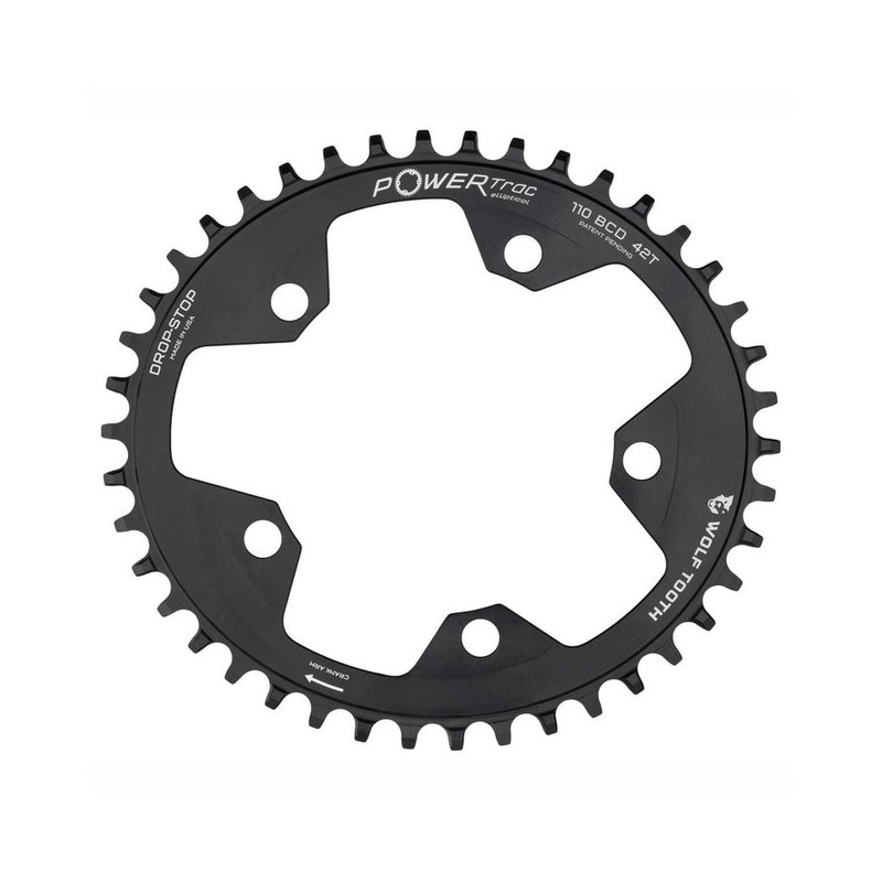 Wolf Tooth Elliptical 110 BCD Chainrings Flat Top Black 40t