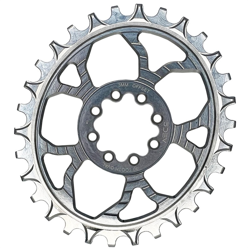 5DEV 8-Bolt Direct Mount T-Type Aluminium Chainring Black 30T 3-Bolt SRAM