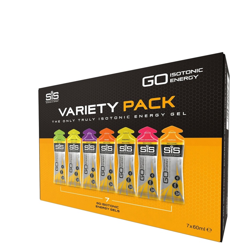 Science in Sport GO Isotonic Gel Variety Pack 7x Gels Pack of 7 Gels
