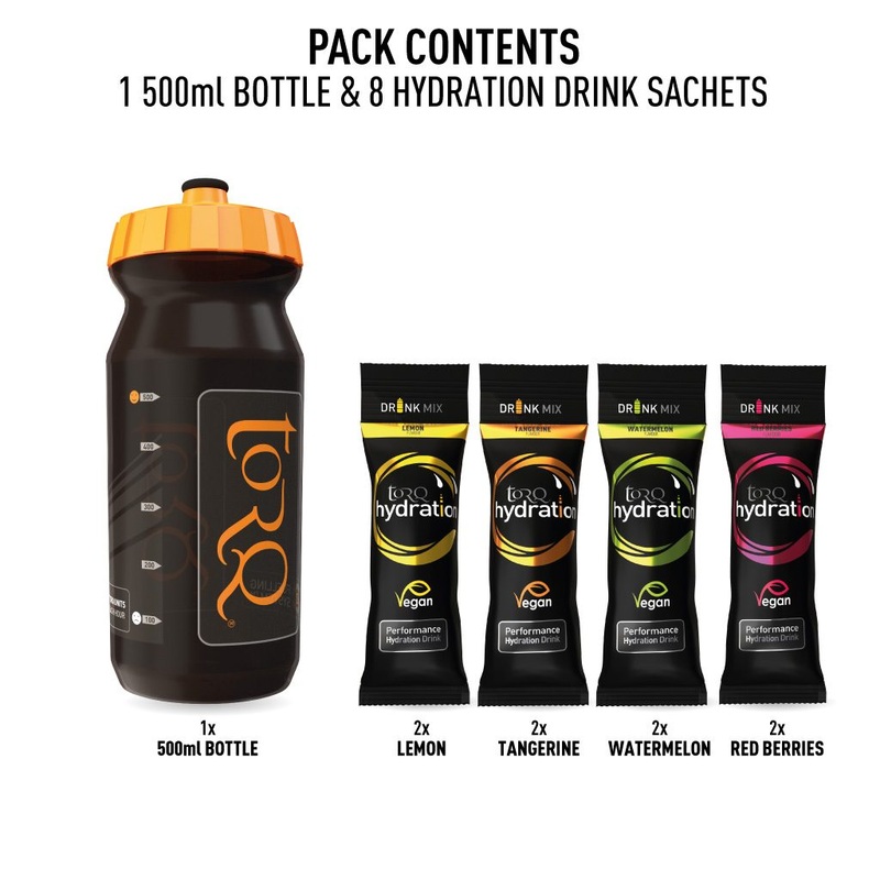 TORQ Hydration 500ml Bottle Sample Pack - 8 Drinks 500ml / 8x Drinks