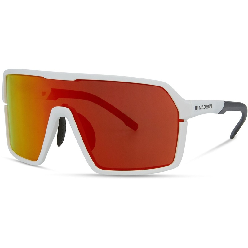 Madison Crypto Sunglasses Gloss White 3 Lens Pack Gloss White One size Fire Mirror Amber & Clear