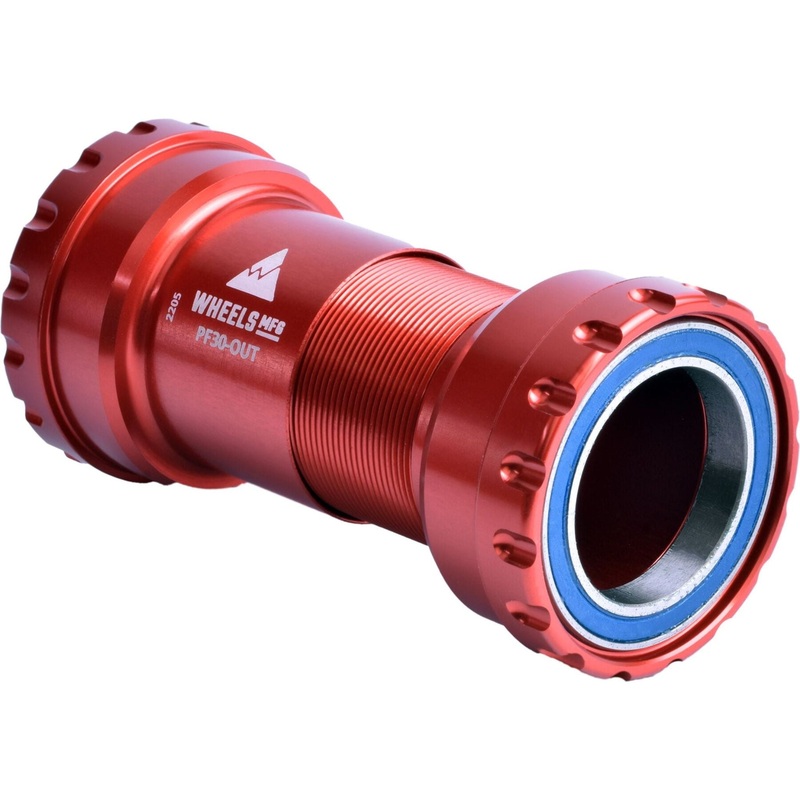 Wheels Manufacturing PF30 Threaded ABEC-3 Bottom Bracket for 30mm Cranks Red 30 mm