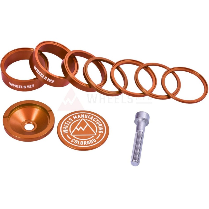 Wheels Manufacturing Pro StackRight Headset Spacer Kit Orange One size