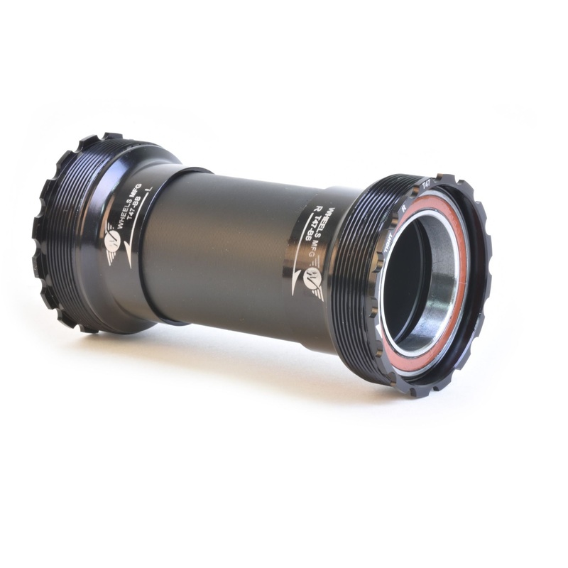 Wheels Manufacturing T47 Inboard Angular Contact Bottom Bracket For 30mm Cranks Black 30 mm