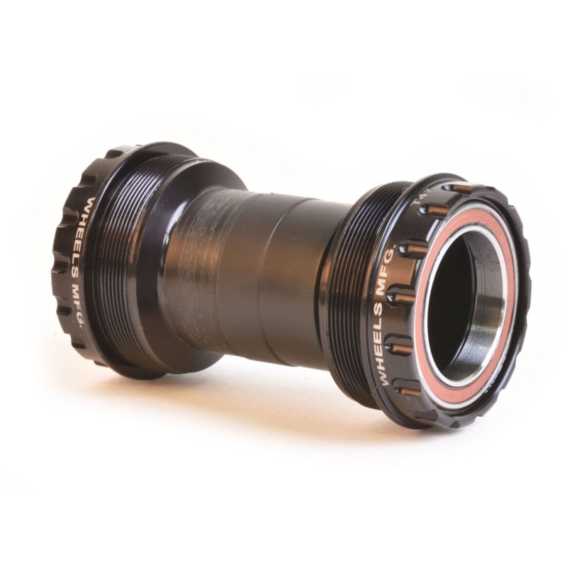 Wheels Manufacturing T47 Outboard Angular Contact Bottom Bracket For 30mm Cranks Black 30 mm