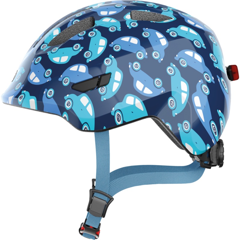 ABUS Smiley 3 LED Kids Helmet Blue Car M