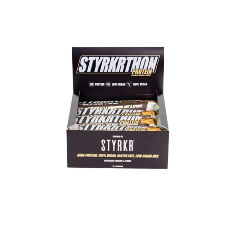 STYRKR Styrkrthon Bars Caramel, peanuts & chocolate 12 x Bars