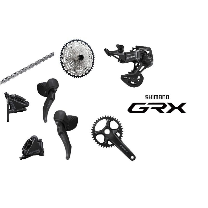 Shimano GRX RX610 1 x 12 Groupset Max 45T Single 165mm 10-45T
