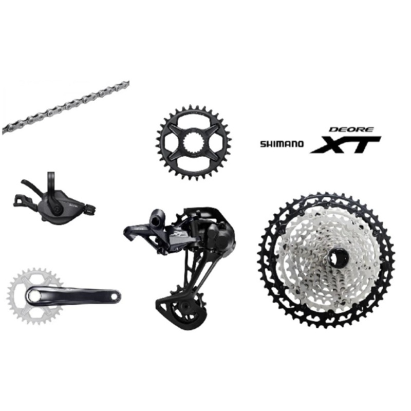 Shimano XT 1 x 12 Drivetrain Bundle 165mm Band On