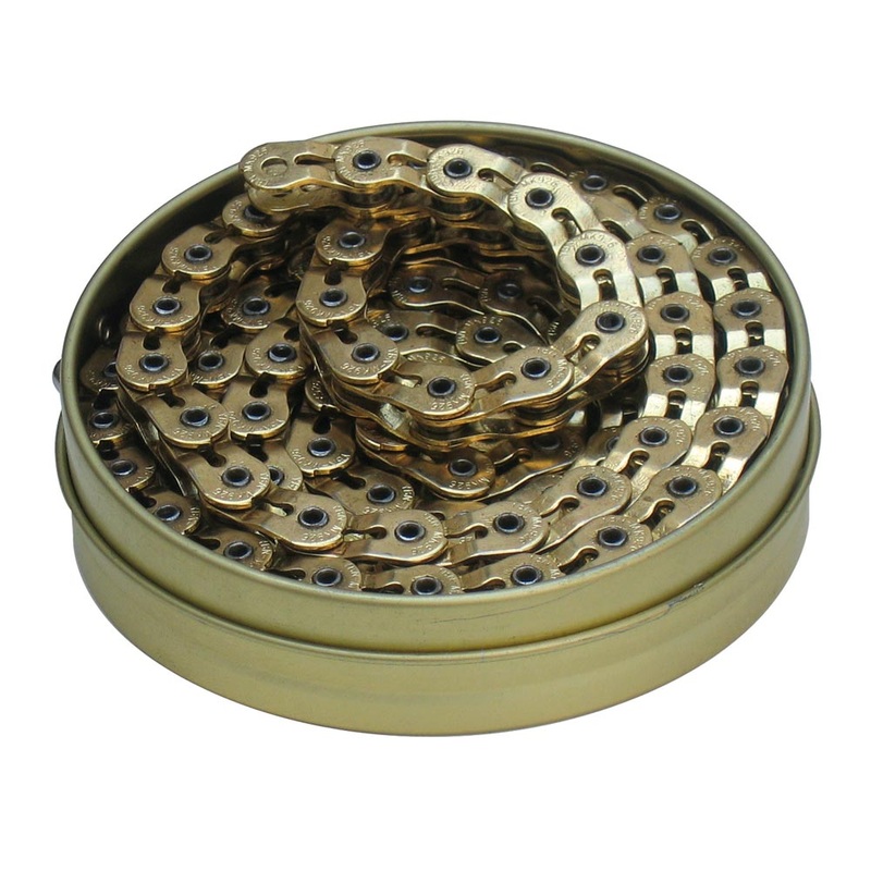 Gusset Bling Slink Chain Gold 3/32 1-Speed