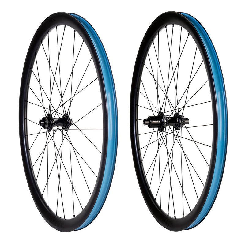 Halo Carbaura XCD 35mm Carbon Gravel Wheelset Black 700c Pair Campag Ekar