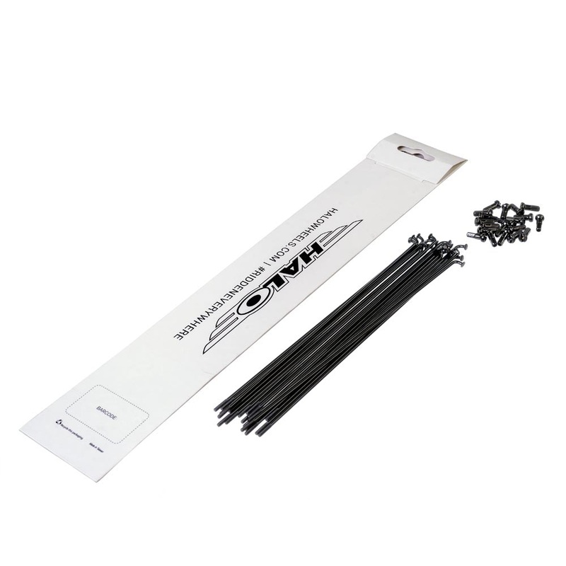 Halo Black Spokes 20 Pack Black 180mm