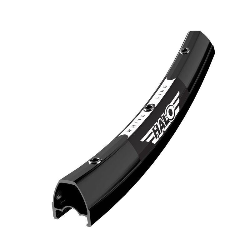 Halo White Line Road Disc Rims 700c Black 24H
