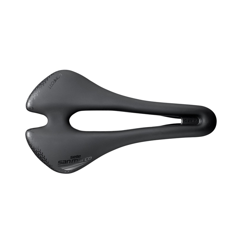 Selle San Marco Aspide Short Comfort Dynamic Saddle Black/Black NARROW (S3)