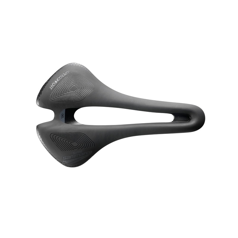 Selle San Marco Aspide Short Supercomfort Racing Saddle Black/Black NARROW (S3)