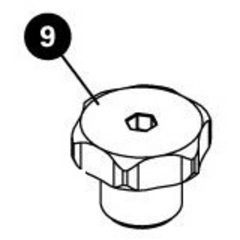 Park Tool 2174 A - Knob assembly for DT-5 and DT-5.2 Blue One size