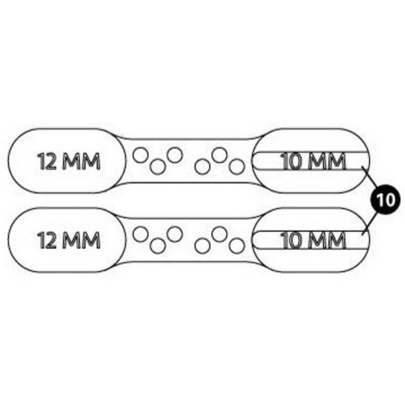 Park Tool 2581-2 10/12 mm Brake bleed block for BKM and BKD Black One size
