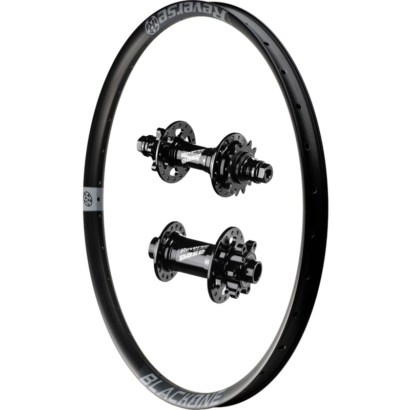 Reverse Components Black ONE 26 Singlespeed Wheelset Black/Grey 26 F 15mm / R 135 x 10mm